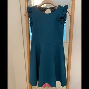 Girls dark green dress